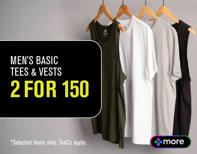 Special Offer 2 Men s Basic T Shirts for R140 Dunns Clothing