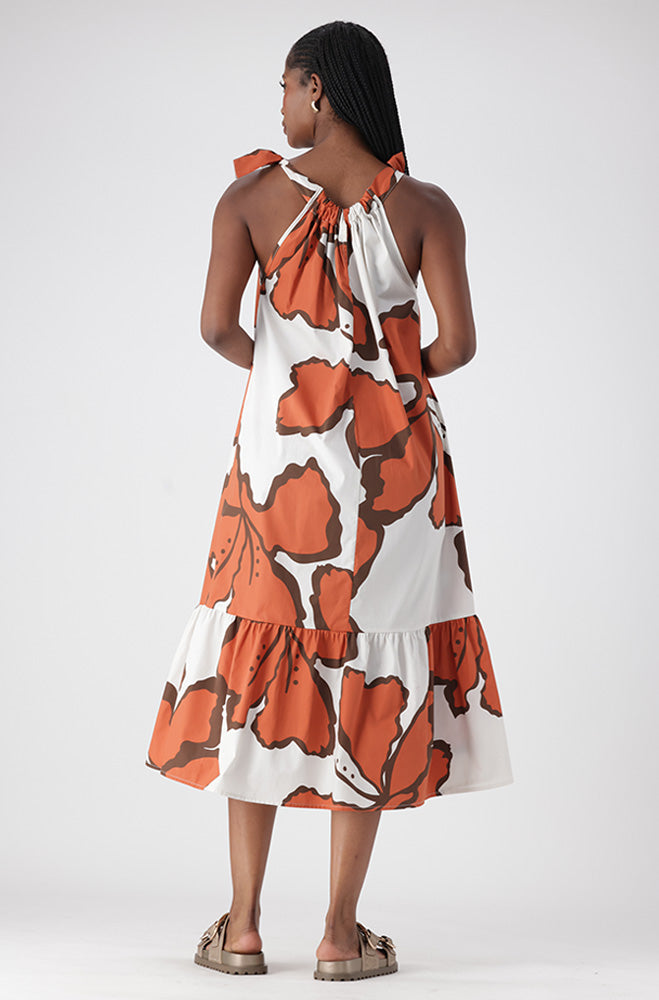 RUBY SHOULDER TIE MAXI DRESS