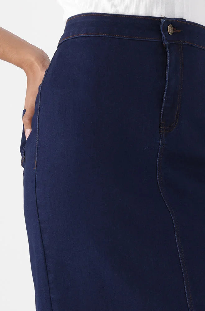 Ladies | Jessie Denim Tube Skirt _ 151347 Dark Wash