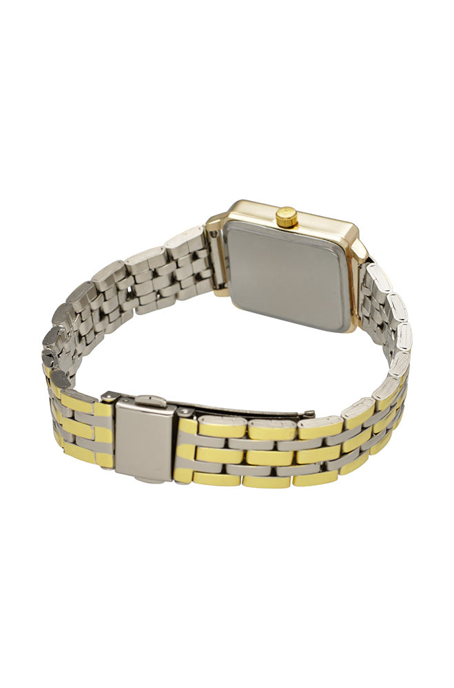 JAMIE RECTANGULAR 2 TONE WATCH