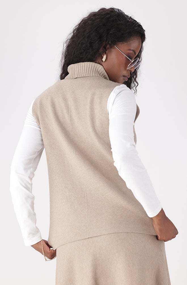 ROSE SLEEVELESS POLONECK