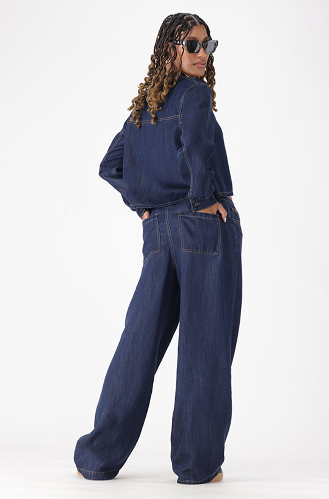 INAYA DENIM BUTTON DOWN SHIRT