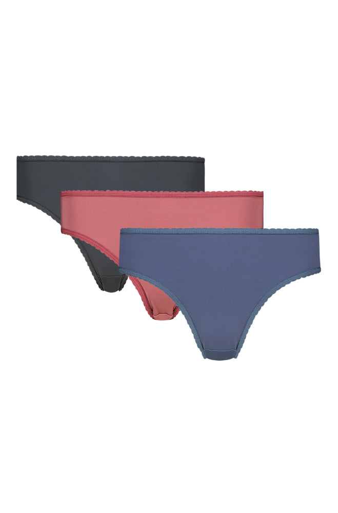Underwear | Madina Picot Edge Bikini 3pk _ 167493 Multi Bikinis