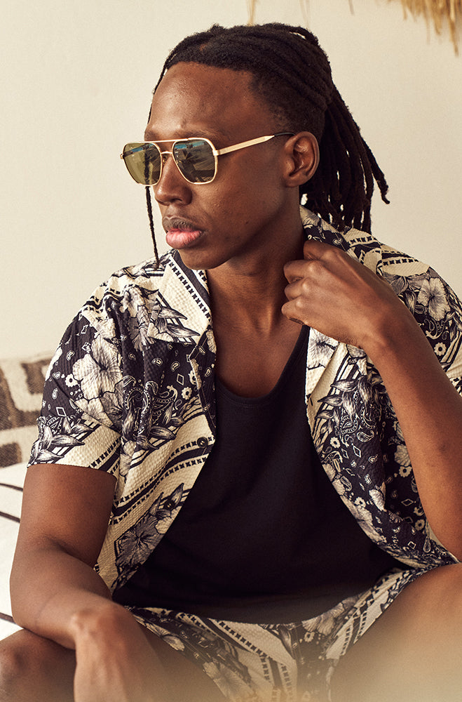 RIVIERA AVIATOR SUNGLASSES - GOLD