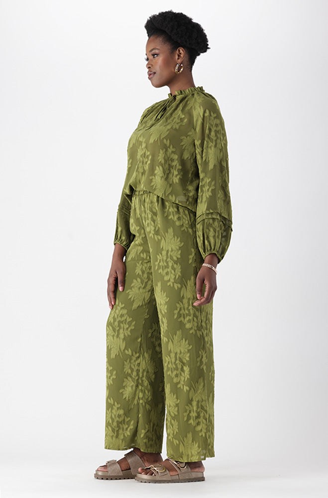 SADE TEXTURED WIDELEG PANTS