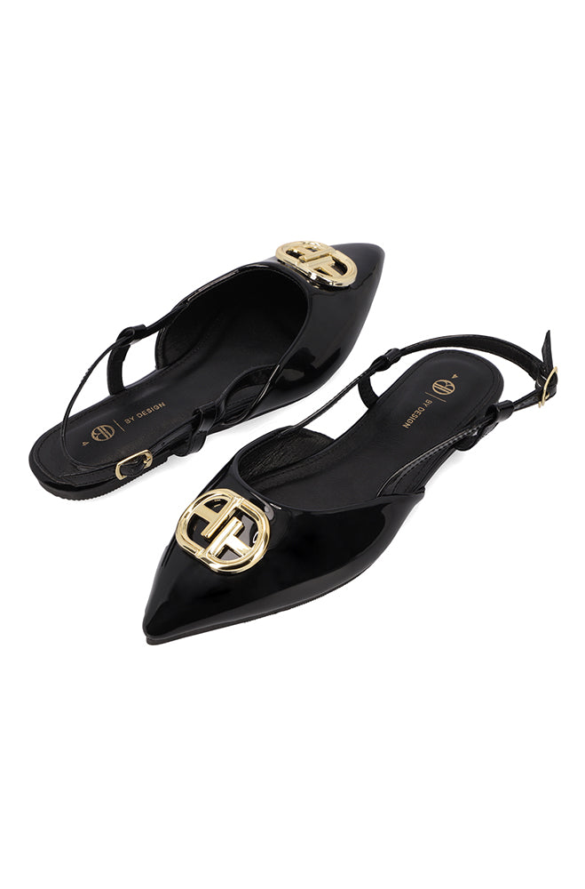 Footwear | Sara Branded Trim Slingback Pump Flats
