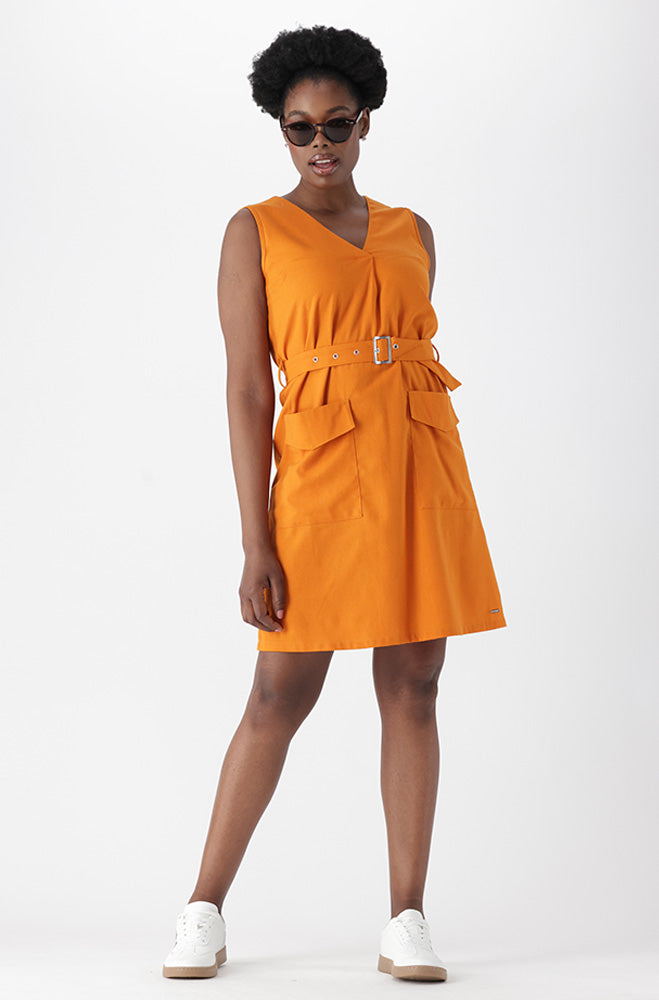 Ladies | Luz Linen Blend Belted Dress Dresses