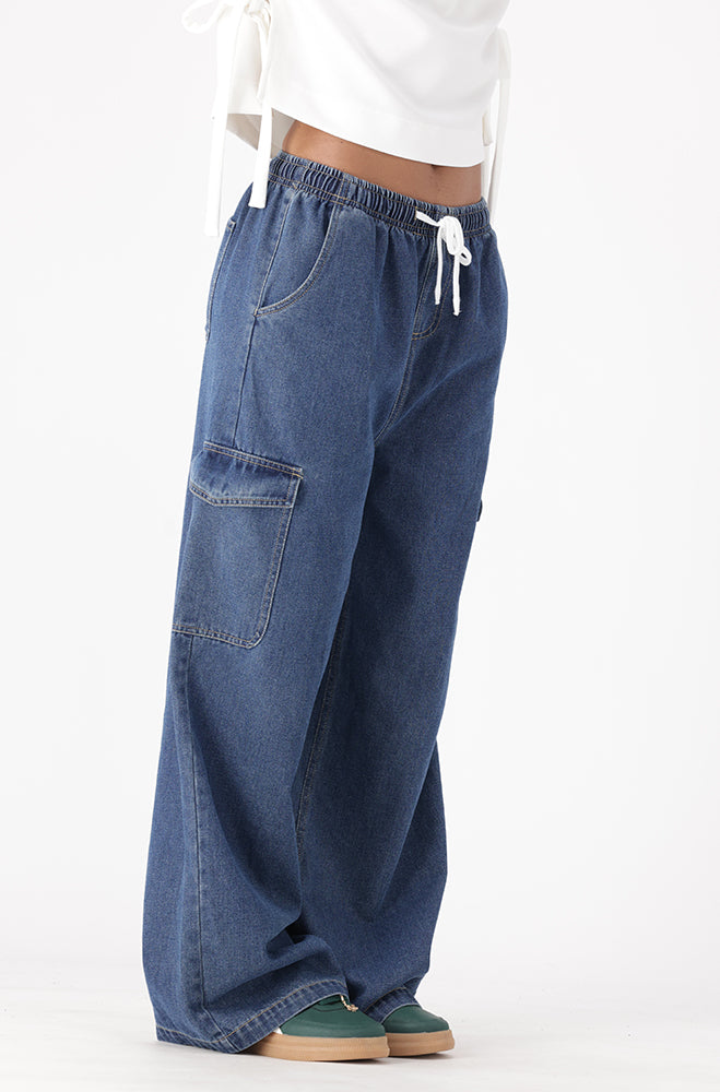 RHEA DENIM UTILITY WIDE LEG