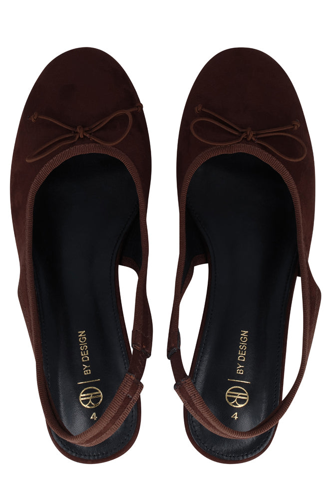 Mia slingback block heel with bow detail
