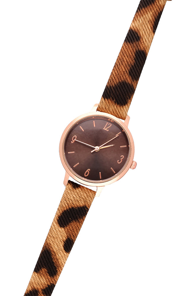 AMY LEOPARD STRAP WATCH
