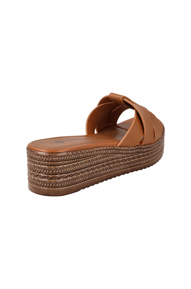 Moira Cross over vamp platform wedge sandal