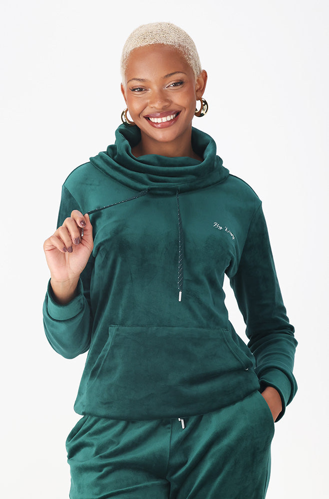 Sweatshirt Ladies Tracksuits At Truworths Britney Velour Cowl Neck