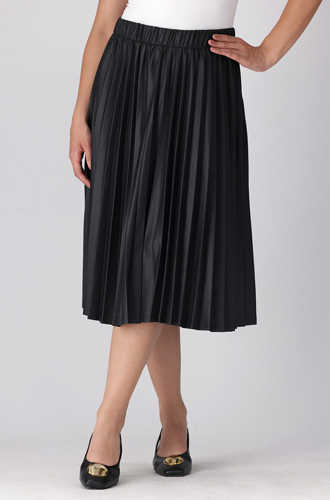 mid length pleated skirts flattering