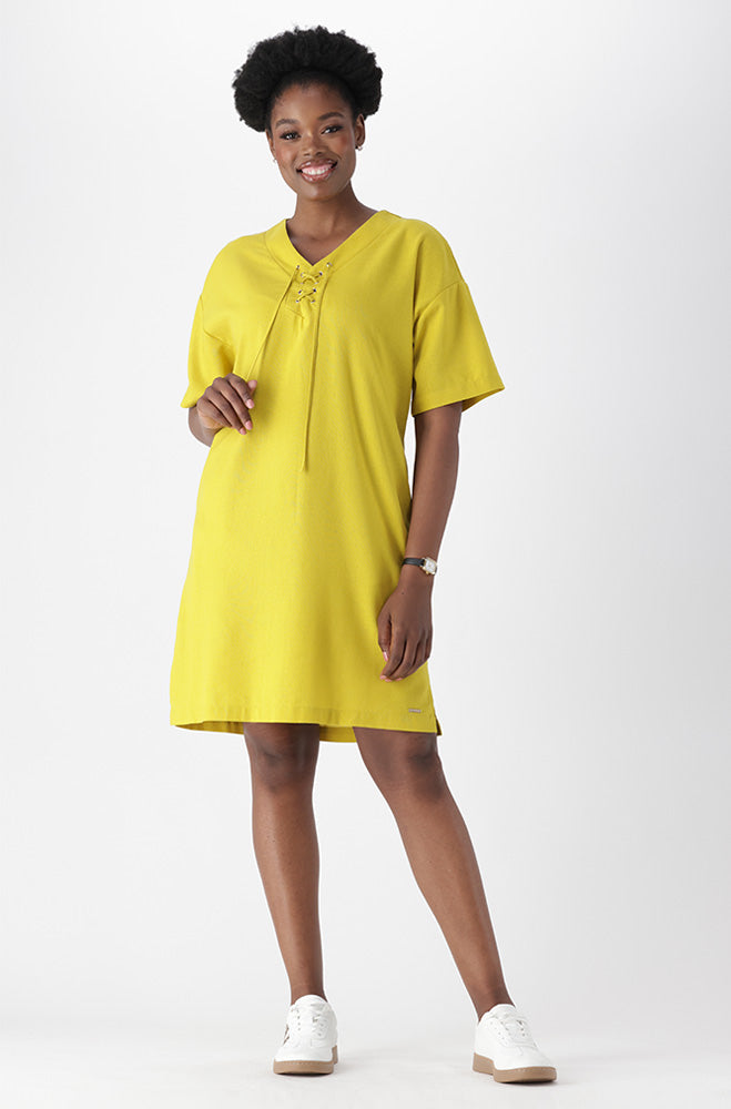 Ladies | Amy Tie Detail Linen Dress Dresses