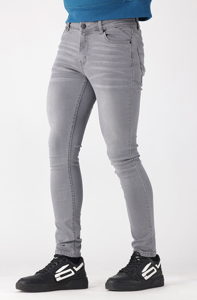 Mens | Amigos Super Skinny Denim _ 157133 Grey Wash Jeans