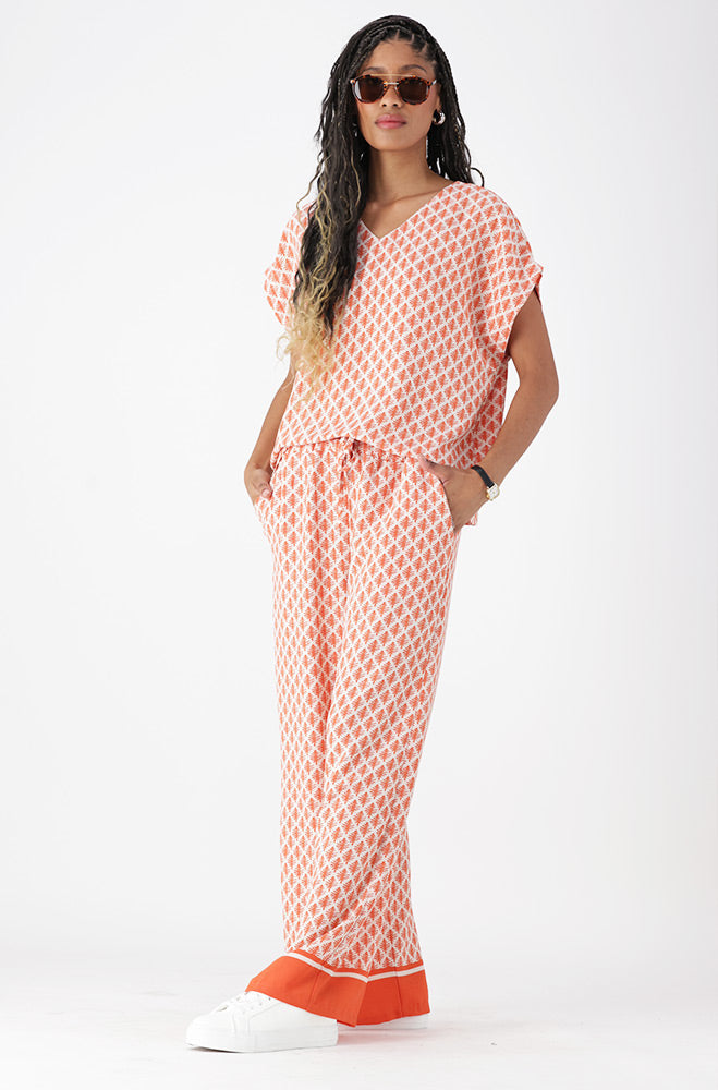 Ladies | Maria V- Neck Printed Top _ 161998 Multi Blouses