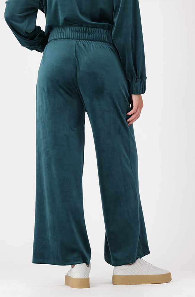KIRA VELOUR WIDE LEG PANTS