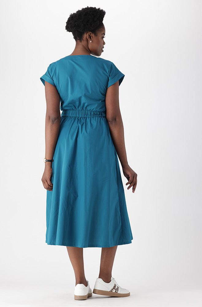 Ladies | Prea v Neck Front Zip Fit and Flare Dress Dresses