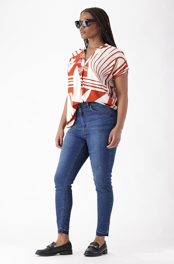 ADINA PRINTED PORTOFINO TOP