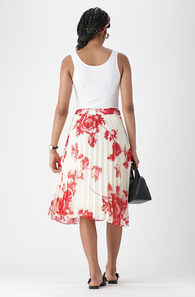 Ladies | Iris Floral Pleated Skirt Skirts