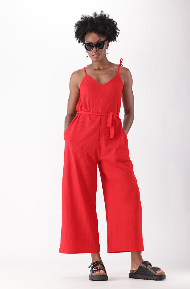 BIJOU TEXTURED KNIT JUMPSUIT