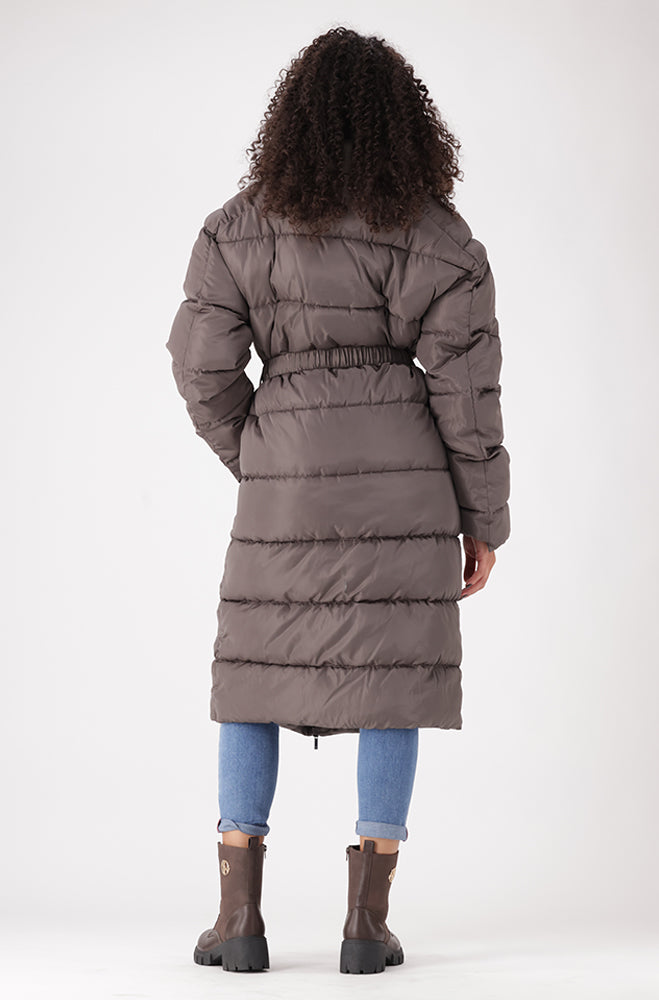 GIA BELTED COMBO PUFFER