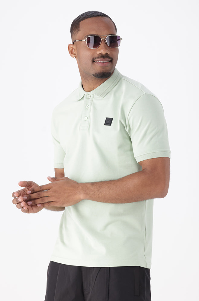 PIQUE BASIC GOLFER LT TEAL-TEAL