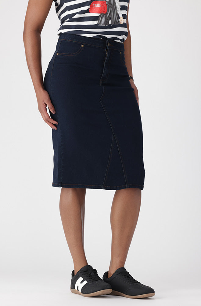 JESSIE DENIM TUBE SKIRT