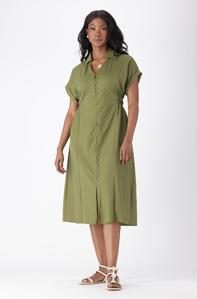 SACHA BUTTON DRESS