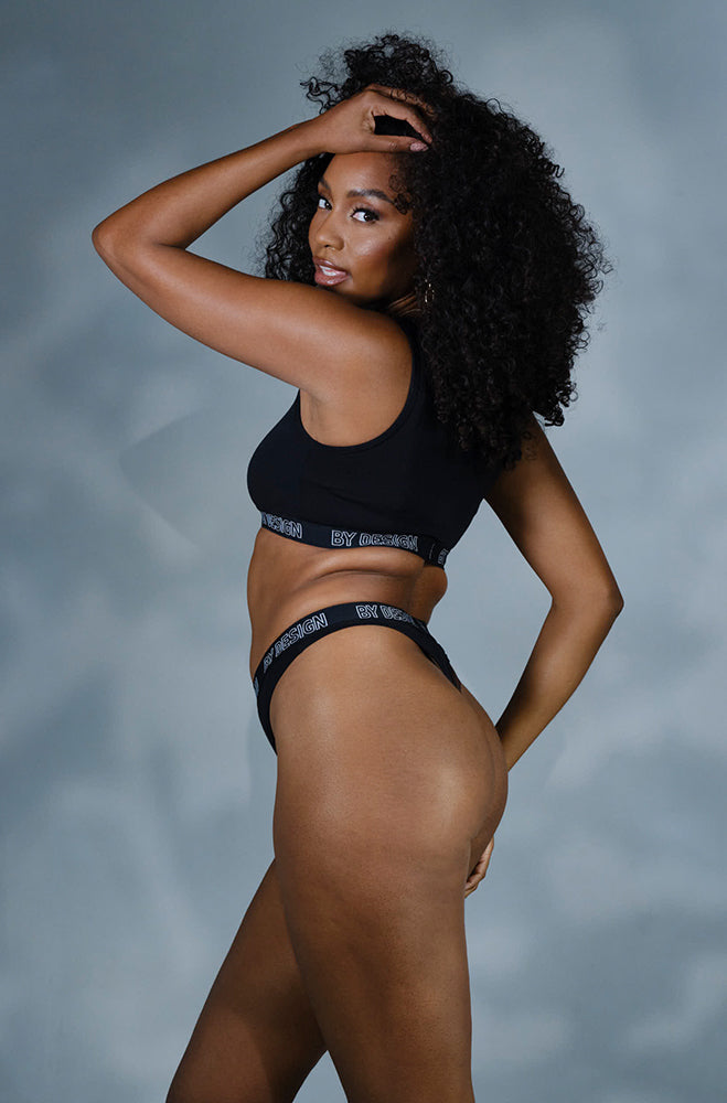 BY DESIGN BRANDED ELASTIC THONG