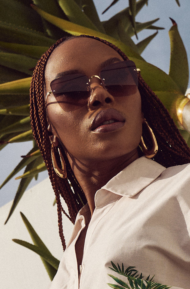 LEIGH RIMLESS SUNGLASSES