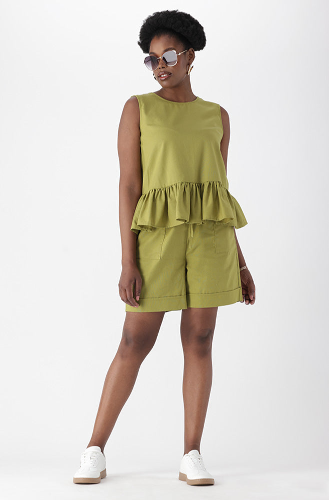 RYLEE LINEN BLEND SHORTS