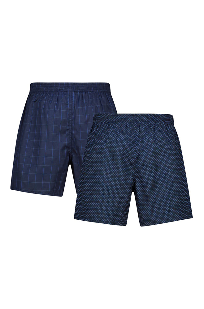 RAY BLUE CHECK WOVEN BOXER