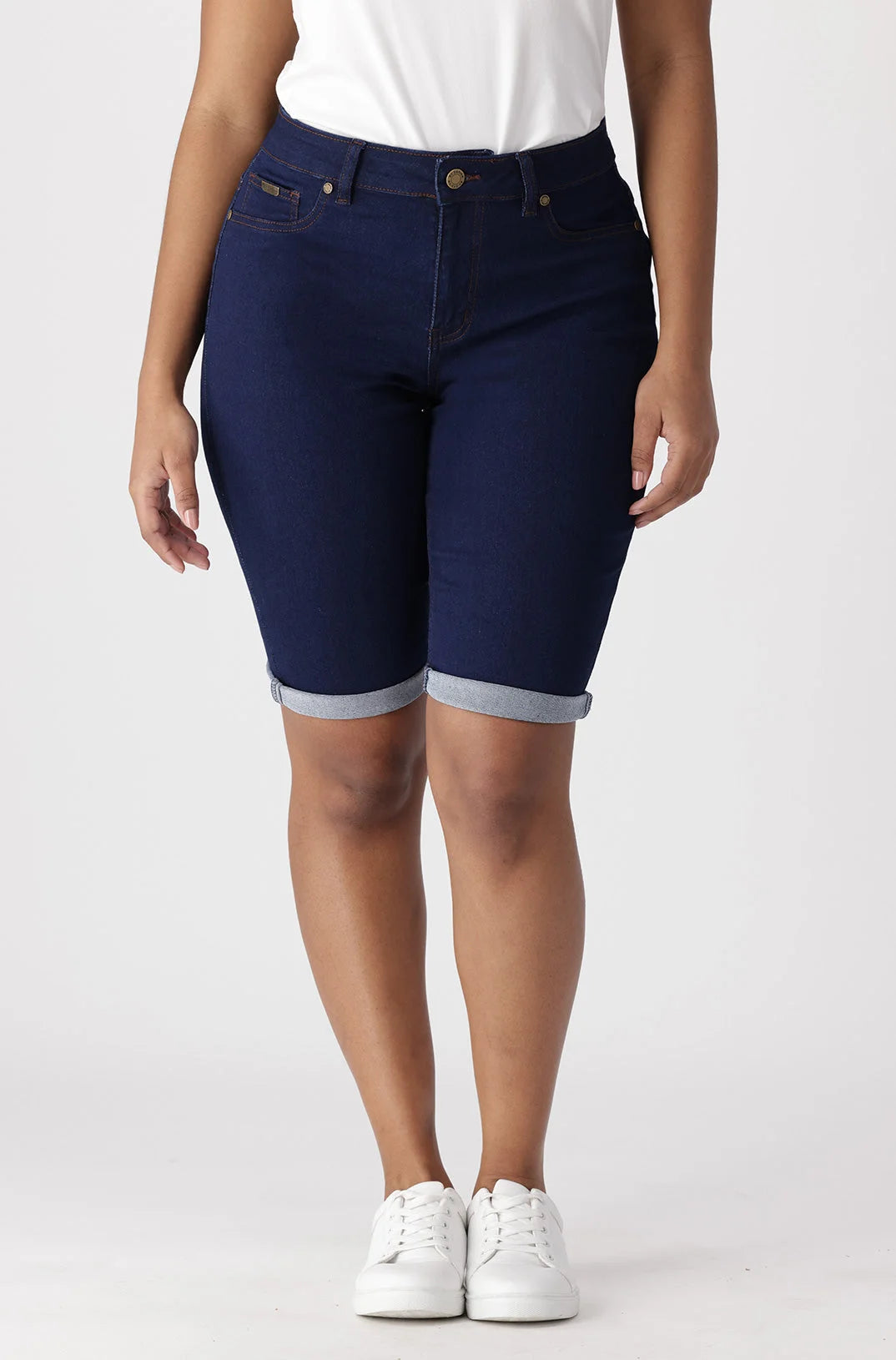 Ladies | Jenner Bermuda Shorts _ 132956 Dark Wash Bermudas