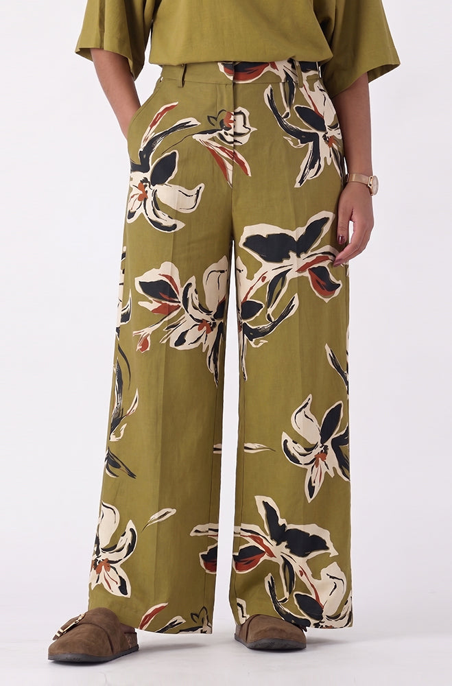 KARA PRINTED WIDE LEG PANTS