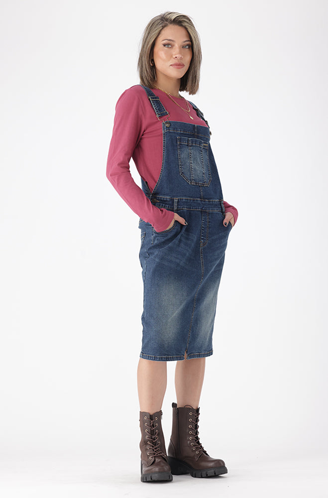 AMARI DUNGAREE DRESS