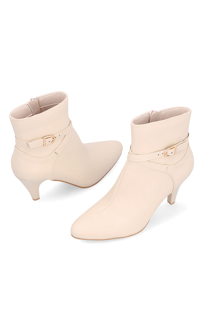 Melani Matte crinkled patent boot heel