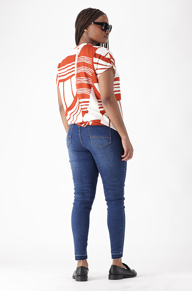 ADINA PRINTED PORTOFINO TOP