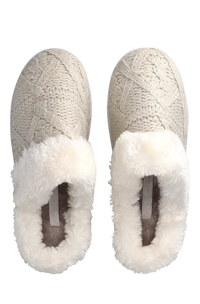 Mica cable knit slipper
