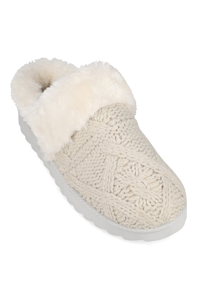 Mica cable knit slipper