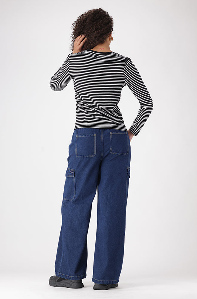 RHEA DENIM UTILITY WIDE LEG