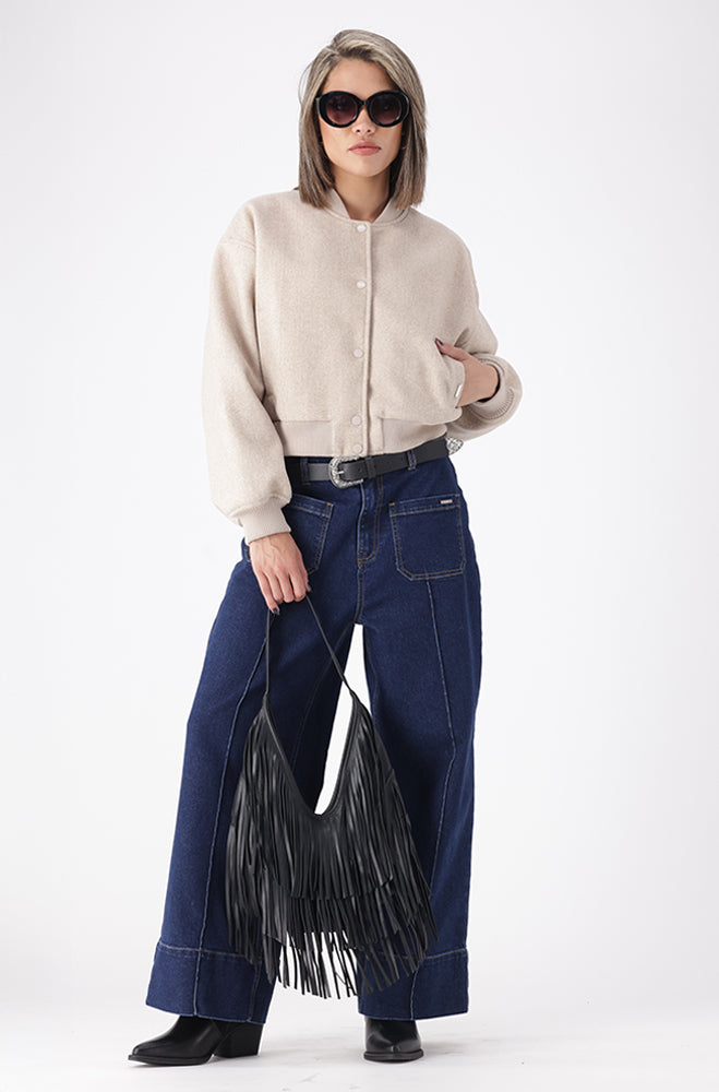 MYRA MELTON BOMBER JACKET