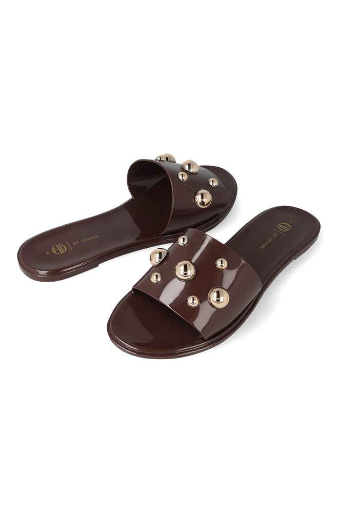 Amelia studded jelly slide.