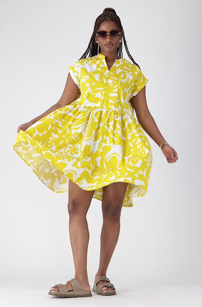 CALLISTA PRINTED TIERED DRESS
