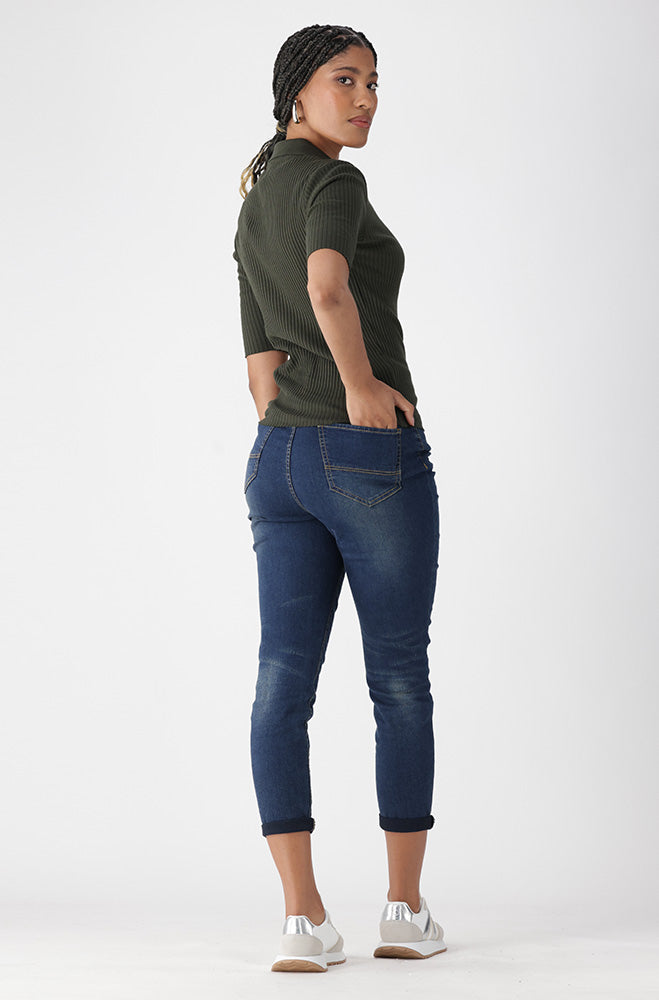 Ladies | Alexa Fitted Rib Golfer Sweaters