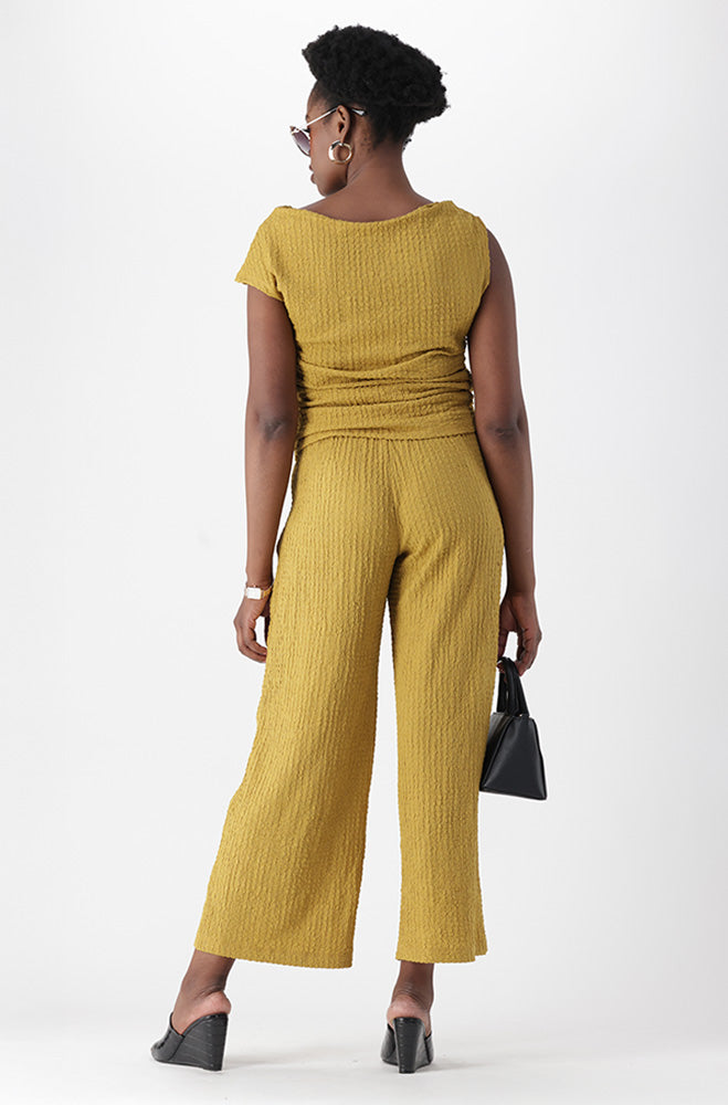 CARA TEXTURED WIDELEG PANTS