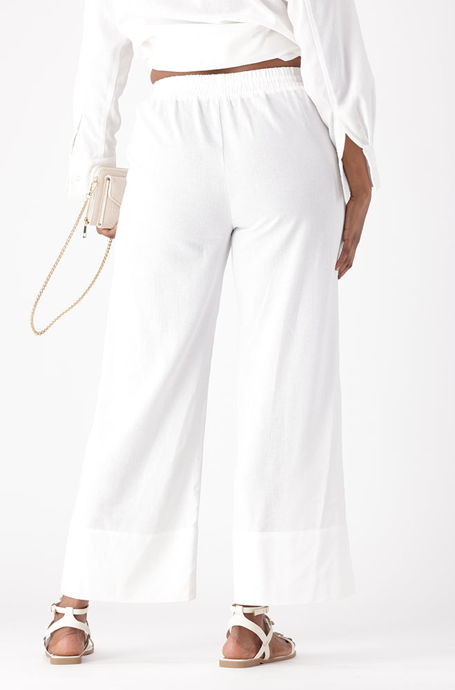 ARDEN LINEN BLEND WIDE LEG PANTS