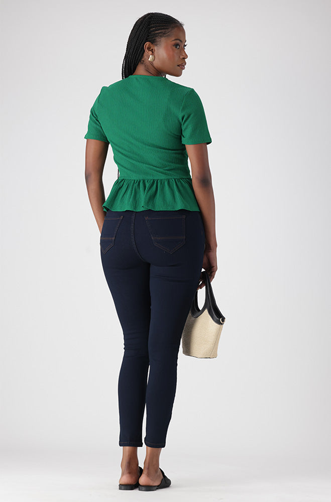 AVARIA TEXTURED BABY DOLL TOP