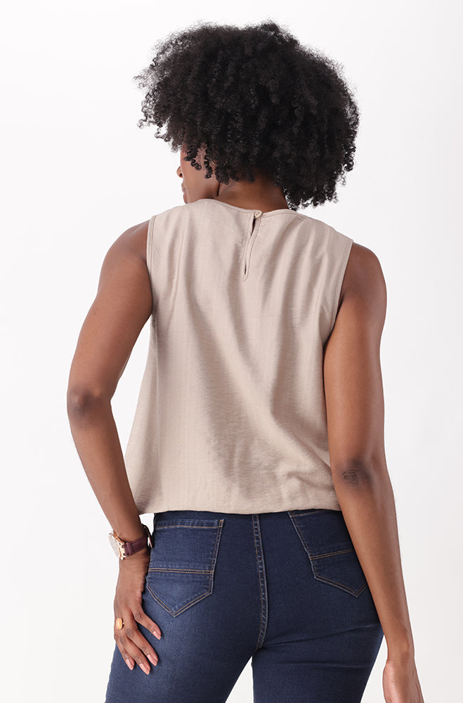 CINDY BUBBLE HEM TOP