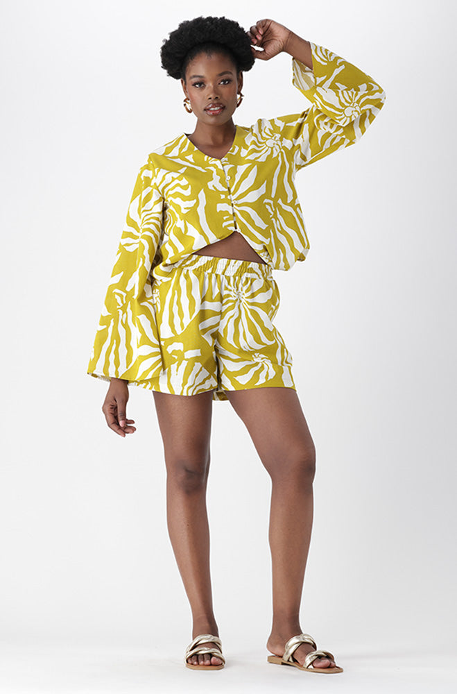 MELIA LINEN BLEND SHORTS